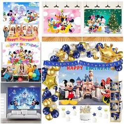 Cartoon Mickey Minnie Mouse Donald Duck Theme Kids Birthday Party Amusement Park Background Photography Decor Baby Shower Banner