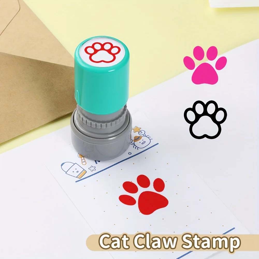 Cute Cat Claw Seal Set, Solid and Contour Claw Seals, Used for Diary Scrapbooks