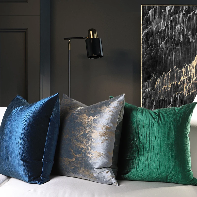 Shiny Strip Pillow Modern Luxury Cushion Case Simple Square Decorative Pillow Cover For Sofa Chair Home Decorations