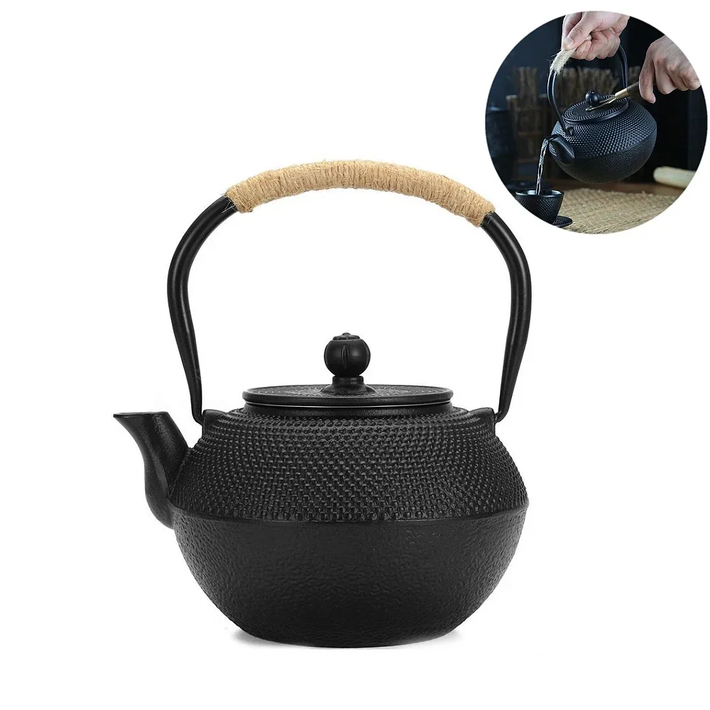 Japanese Iron Tea Pot with Stainless Steel Infuser Cast Iron Teapot Tea Kettle for Boiling Water Oolong Tea