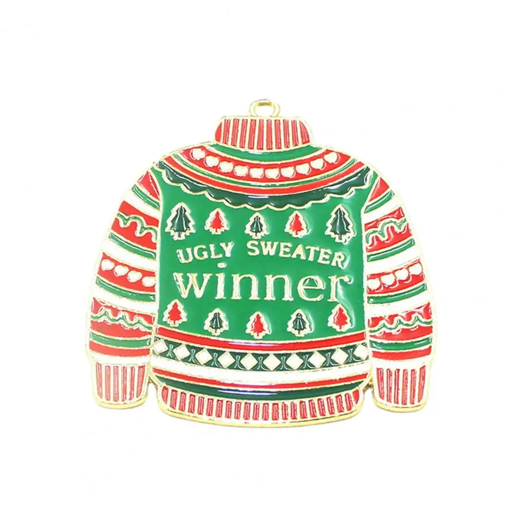 Sweater Design Christmas Sweater Contest Medals Festive Neck Wear for Sweater Winner Ornament for Party