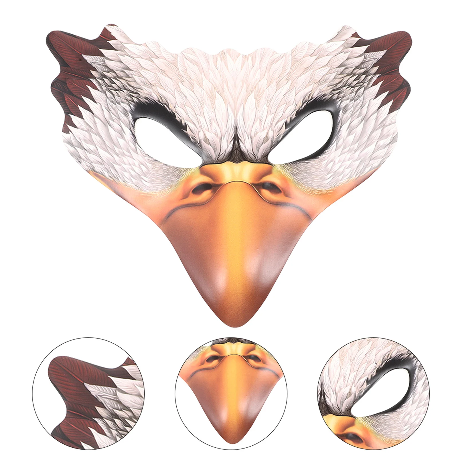 

Unique Eagle Design Mask Halloween Cosplay Party Accessory Comfortable Elastic Band Widely Applicable Eagle Masquerade Mask