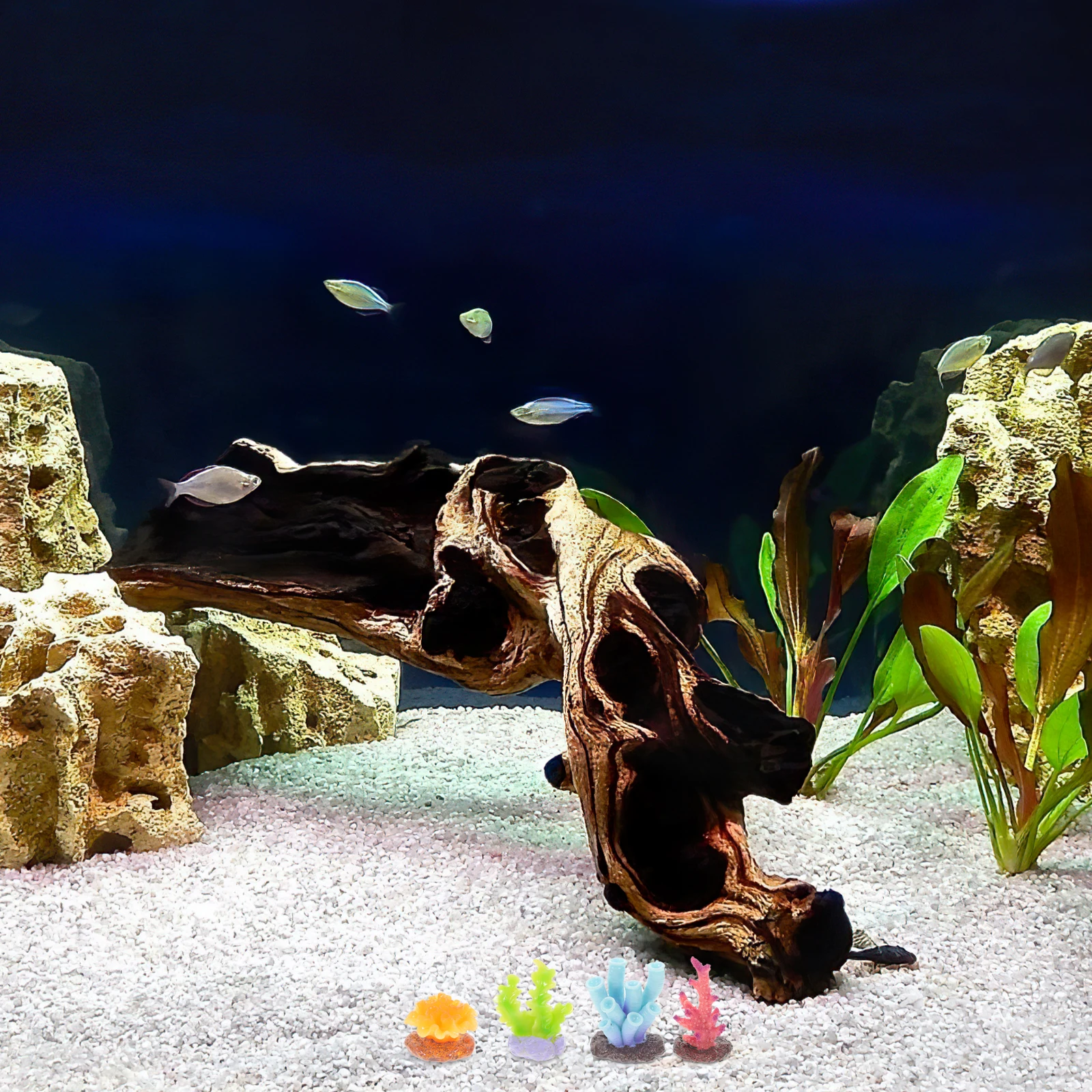 

6Pcs Artificial Resin Coral Reef Aquarium Decoration Fish Tank Landscaping Underwater Charm Fish Aquarium Accessories