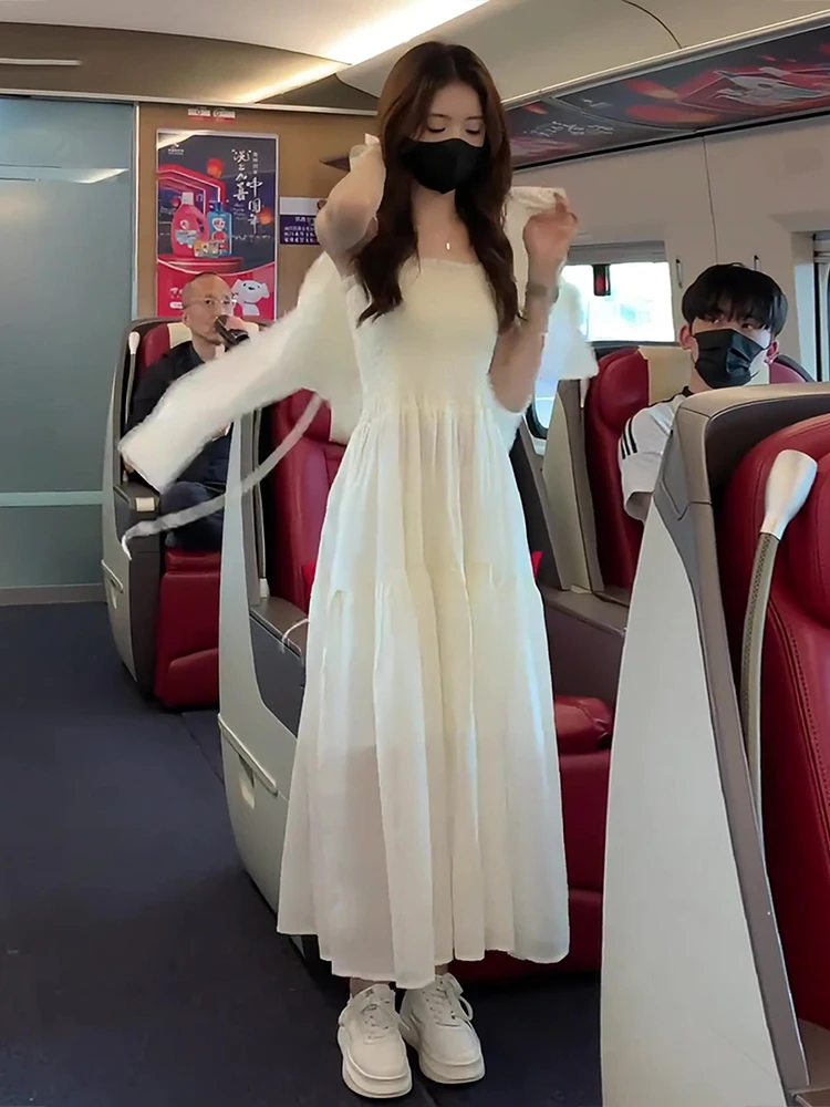 

Faionable Unique Summer 2026 Women's Set Loose Sle Sun Protection irt Strap Dr Casual Vaion Wear Polyester Fiber