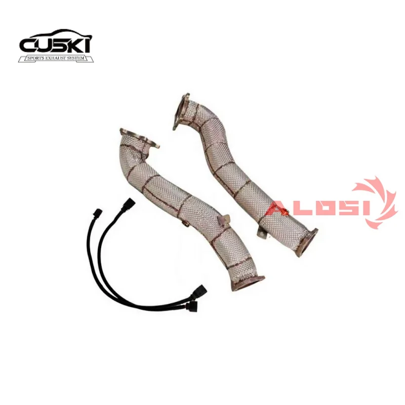 

Выхлопная система для Audi S7 S6 C7 4.0T 2012-2015, бесплатная текущая водосточная труба, модернизация выхлопной трубы автомобиля