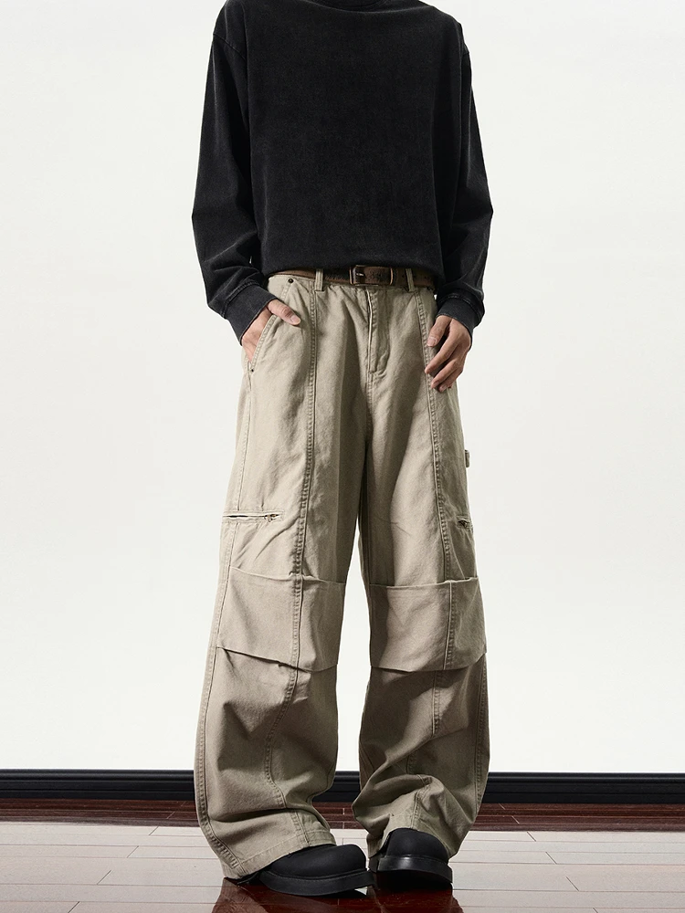 

Брюки Cleanfit в американском стиле ретро, рабочая одежда, свободные прямые мужские и женские модные брендовые повседневные брюки для молодежи, повседневная одежда