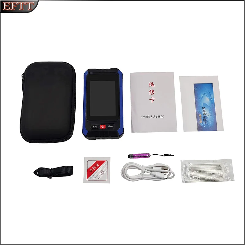 Dual Wellenlänge OTDR 1550 nm/1610 nm, 3,5 Zoll Glasfaser-Leistungsmesser, 22/20 dB mit Live-Fasertest, Mini-Fasertester