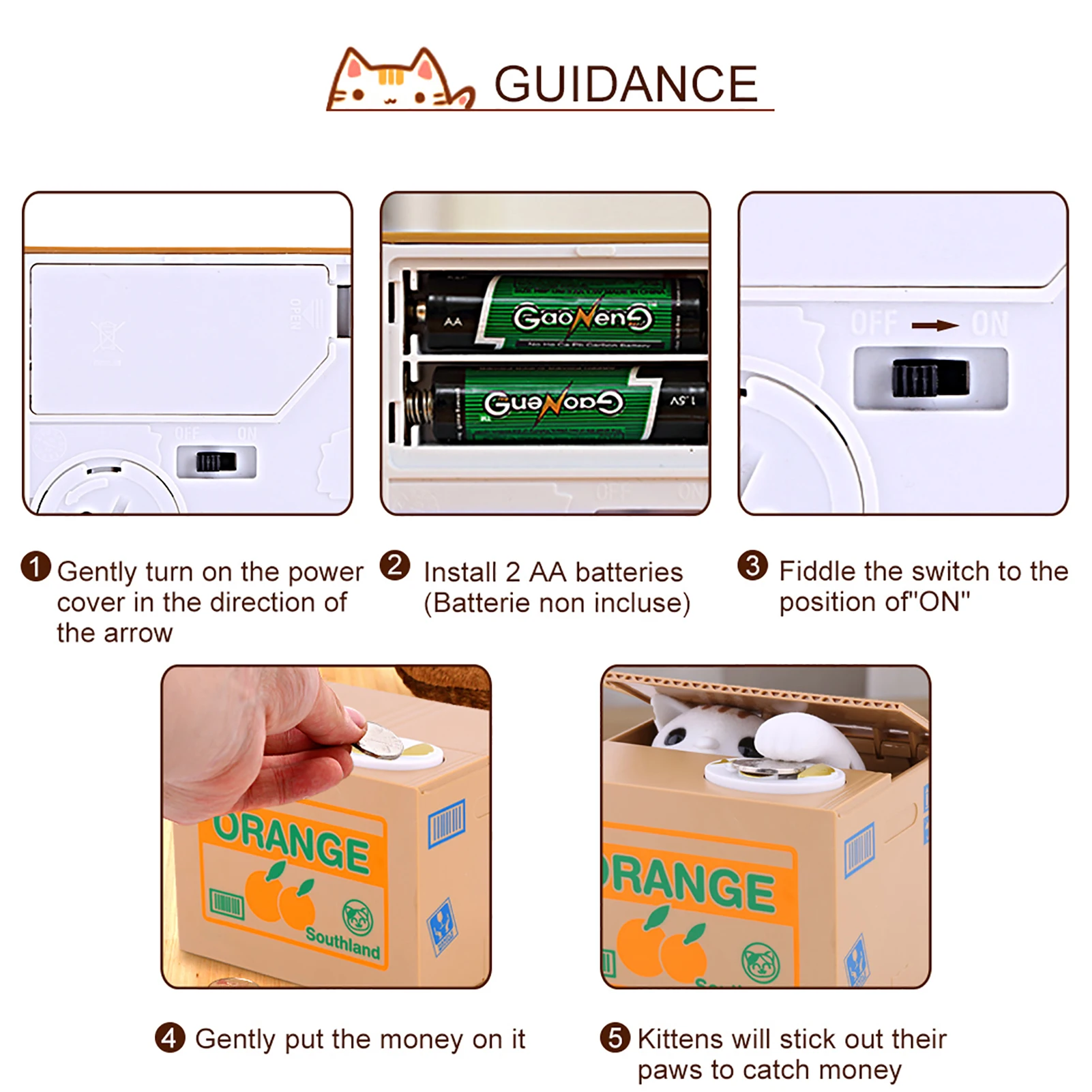 Cat Money Bank Cat Saving Money Box Cat Money Box  Bank Automatic Stealing  Cents Bank Saving Box Steal Money Cat Bank