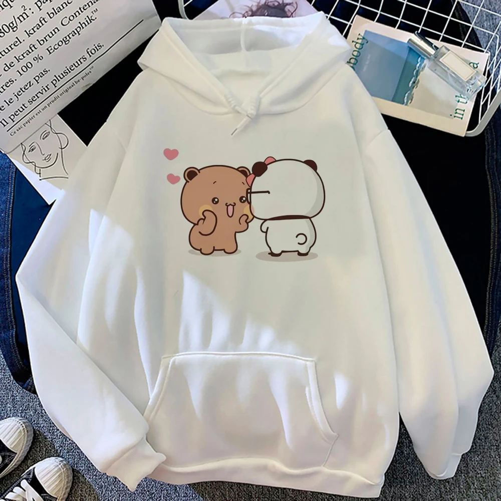 Men Women Aesthetic Trendy Hoodies Bubu Dudu Bear Graphic Printed Hooded Plus Size Pullover Unisex Prevalent Fashion Sweatshirt