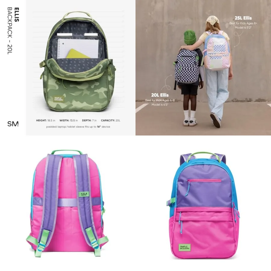 

Ellis Backpack for School Elementary Middle and High School Bookbag for and Teens Girls and Boys 80s Mix