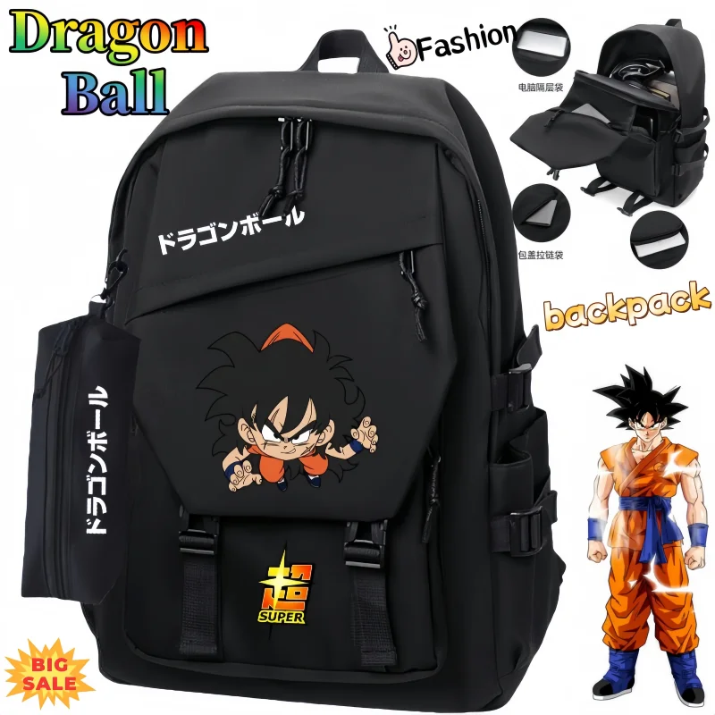 

Dragon Ball Backpack for Elementary School Students, Cute Cartoon Anime Lightweight Shoulder Bag, Birthday Gift for Boys