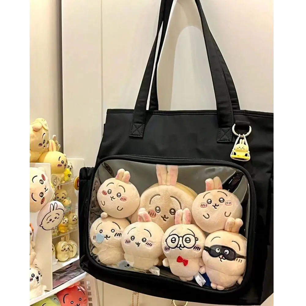 New Transparent Tote Bags for Women Cute Shoulder Crossbody Bags Large Capacity Student Commuting Bags Ulzzang Ita Bags