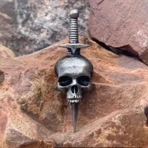 Halloween Schädel Punk Punk Skelett Crach Gothic Brosche für Schmuckzubehör Geschenke wer 6 Hauptverkäufe Emblem -Schädel -Metall - №6