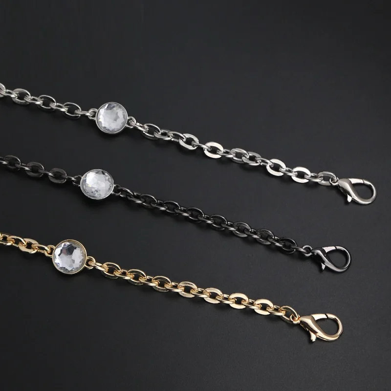 120cm Bag Chain Replacement Shoulder Messenger Bag Strap Handles for handbag Inlaid Diamond Decoration Bag Accessories