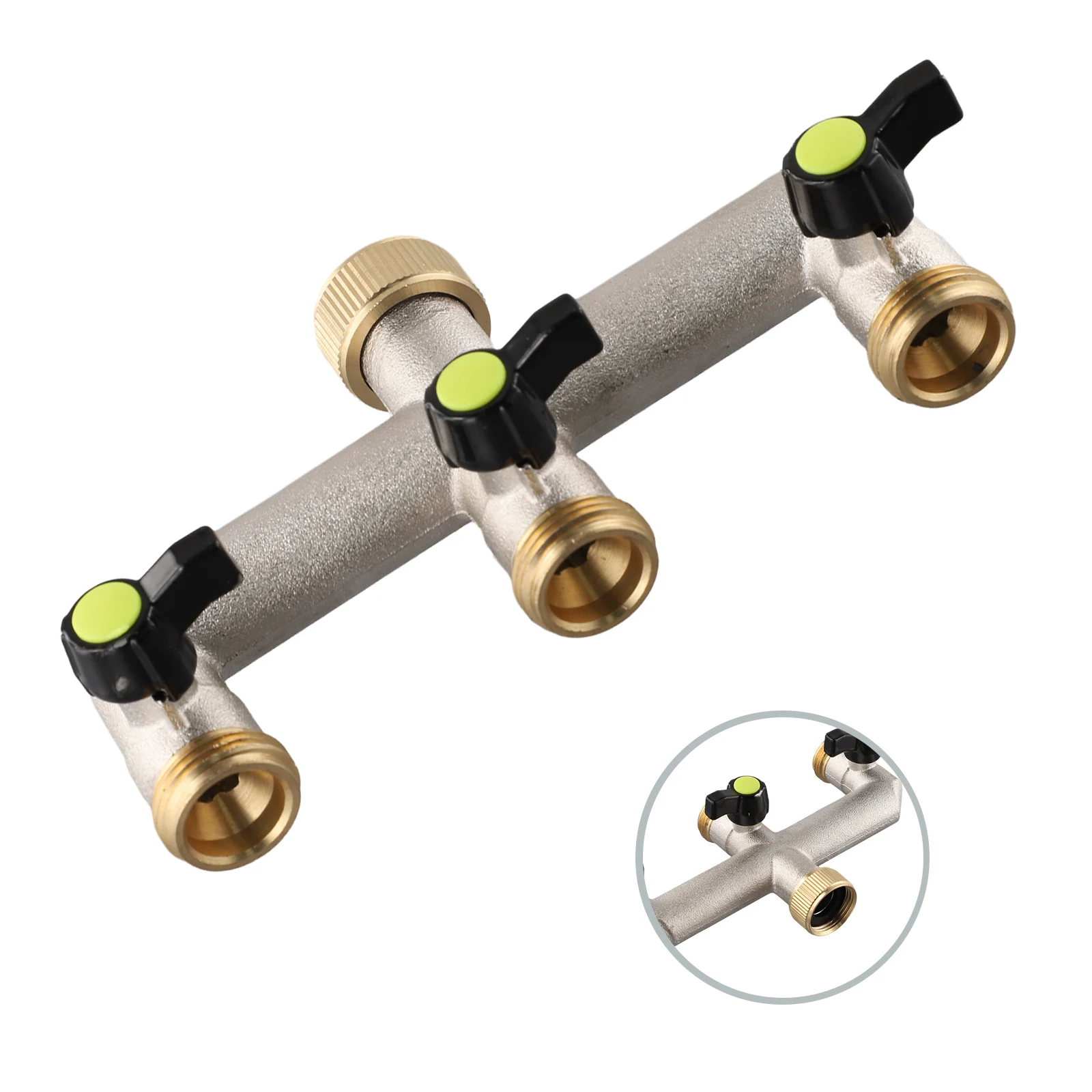 

3 Way Water Splitters G 3/4inch Garden Irrigation Watering Connector Fittings Valve For Hose Pipe Tap Connectors