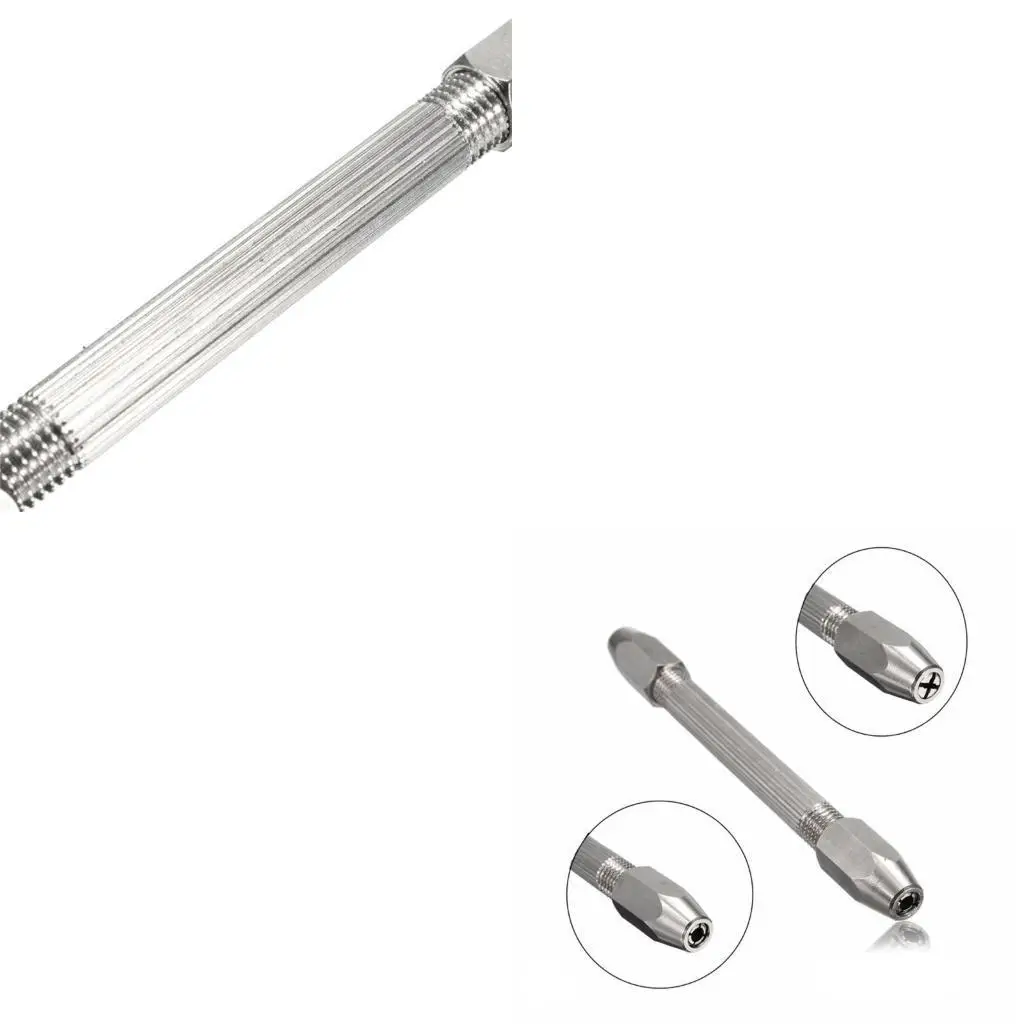 

652F Double Ended Pin Vise Model Hand Drill Set Quality Metal PCB Handicraft Jewelry Watch Making Drill