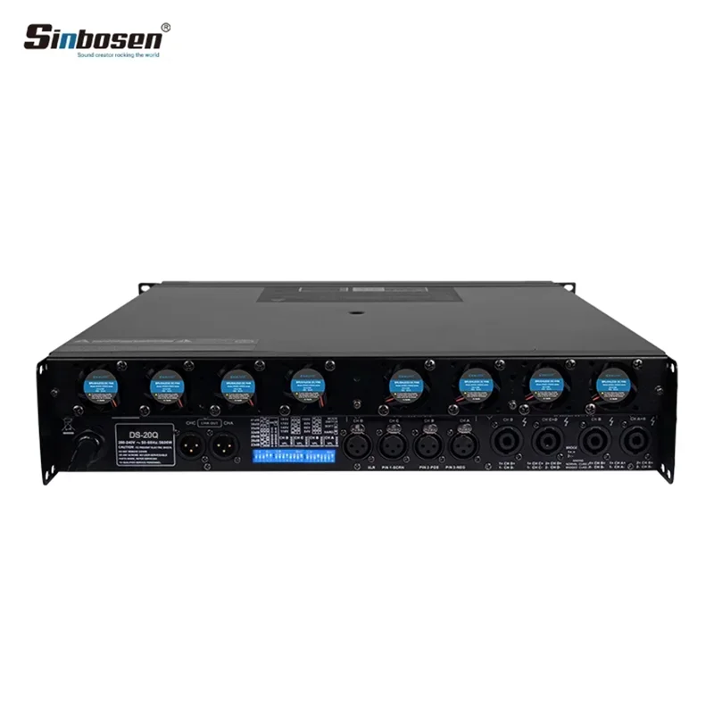 2025/DS-20Q عالية الطاقة dj الصوت 4 قناة الصوت المهنية 2000 واط مكبر كهربائي كاريوكي