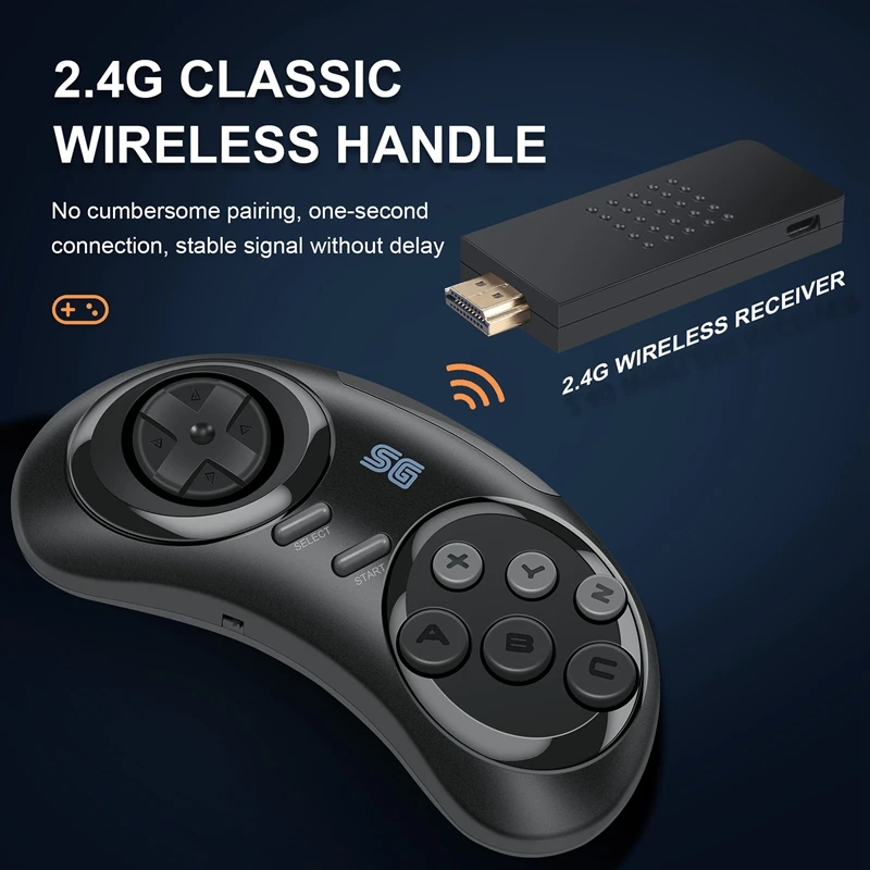 16-Bit MD Wireless Game Console For Sega Genesis Game Stick -Compatible 900+Game For Sega Genesis Mini/Mega Drive