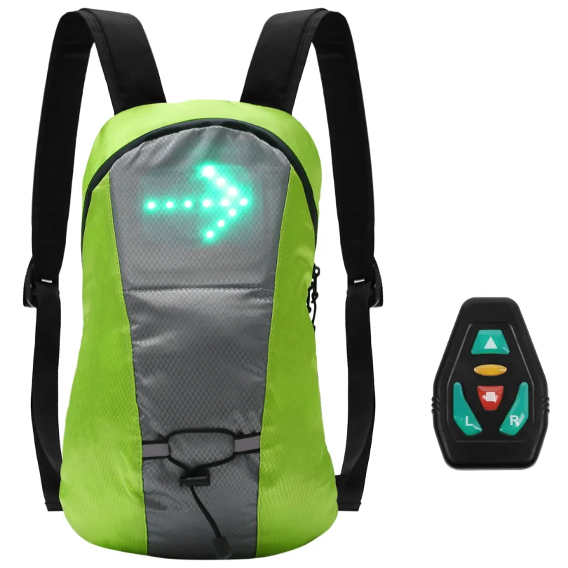 

Wireless LED Signal Light Bike Backpack Direction Indicator USB LED Turn Signal Bicycle Backpack Attached Light Bicycle Bag