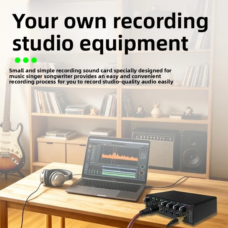 Lossless Recording Professional Sound Card Singing Live Broadcast Computer Sound Card Musical Instrument Arrangement Karaoke
