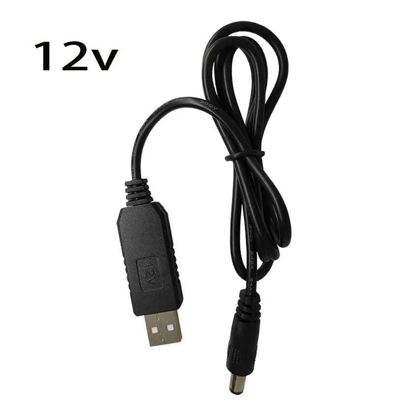 USB power cable to DC 5.5 * 2.1mm charging cable circular hole 5V to 9V 12V boost cable