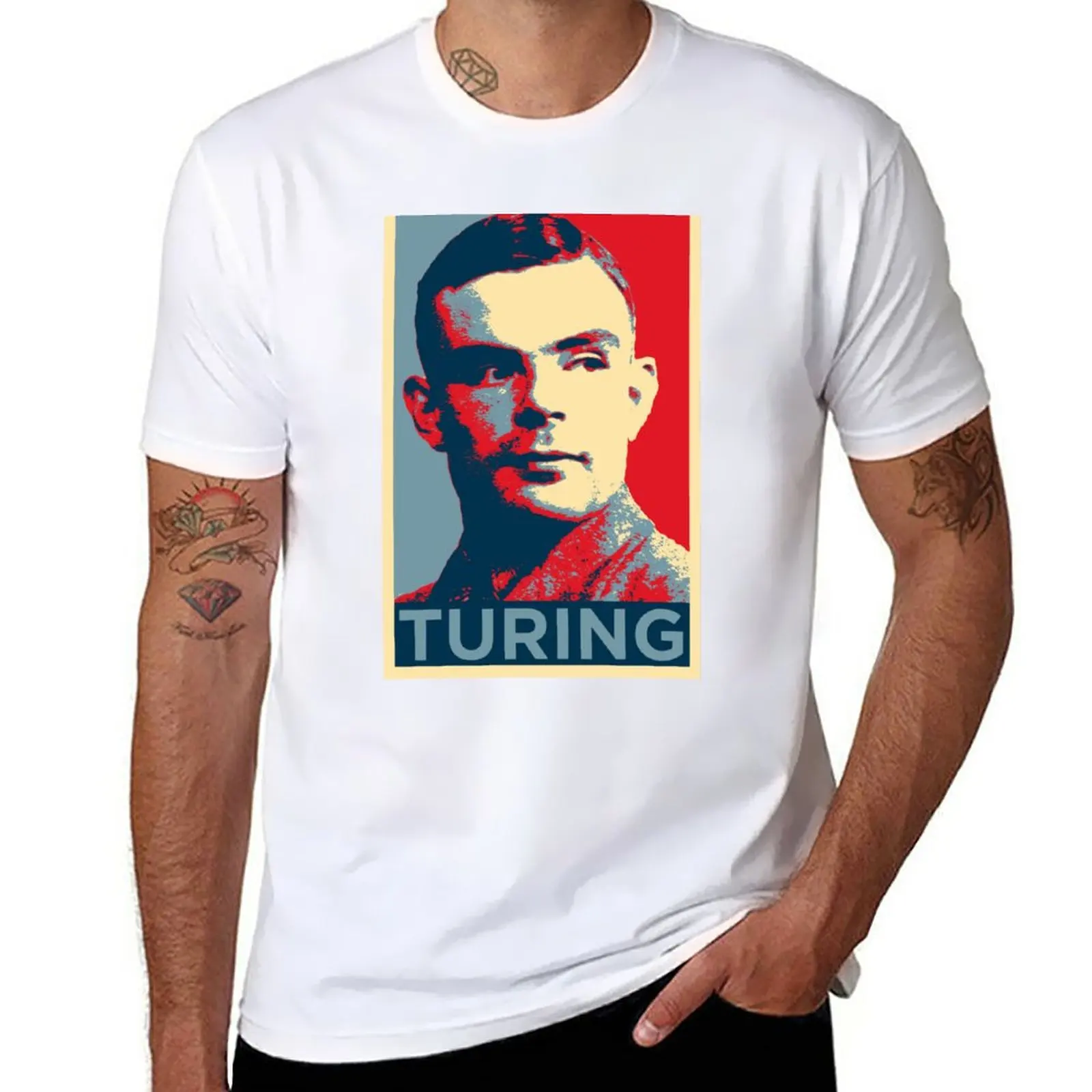 TURING T-Shirt summer clothes cute tops sweat big and tall t shirts for men