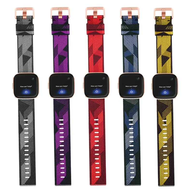 

Strap For Fitbit Blaze Nylon Canvas Band Replacement Watch Strap For Fitbit Versa 2 / Versa Lite Bracelet Wrist band