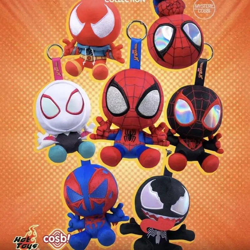 Marvel Spider-Man Mystery Cosbi Plush Keychain Blind Box Venom Gwen Miles Morales Stuffed Doll Bag Pendant Fans Surprise Gift - view 4