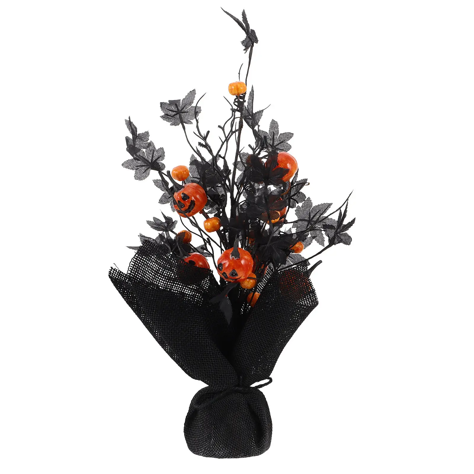 

Halloween Pumpkin Maple Leaf Table Centerpiece Artificial Floral Decor for Living Room Office Dining Table Autumn Party Indoor