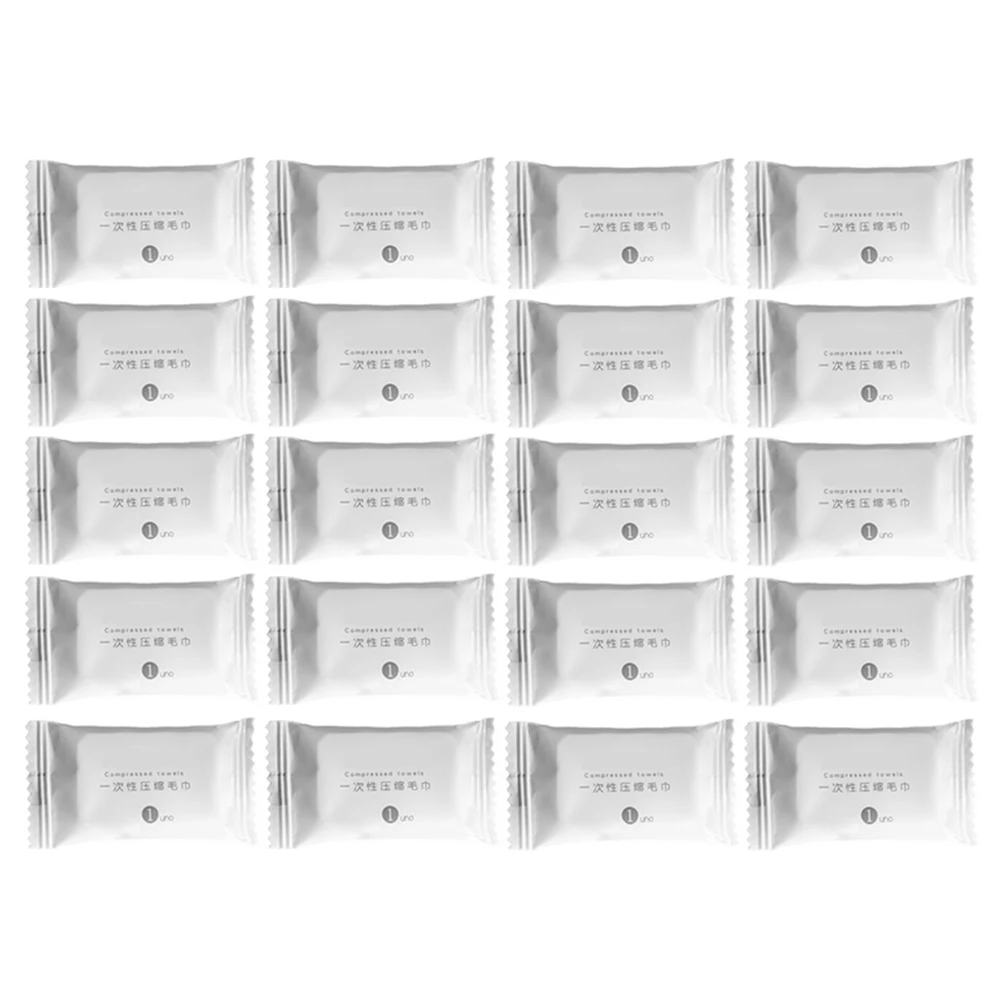 

20pcs Thickened Cotton Facial Cleaning Towels Disposable Compressed Travel Outdoor Reusable Pocket Size Moist Wipes For Hiking
