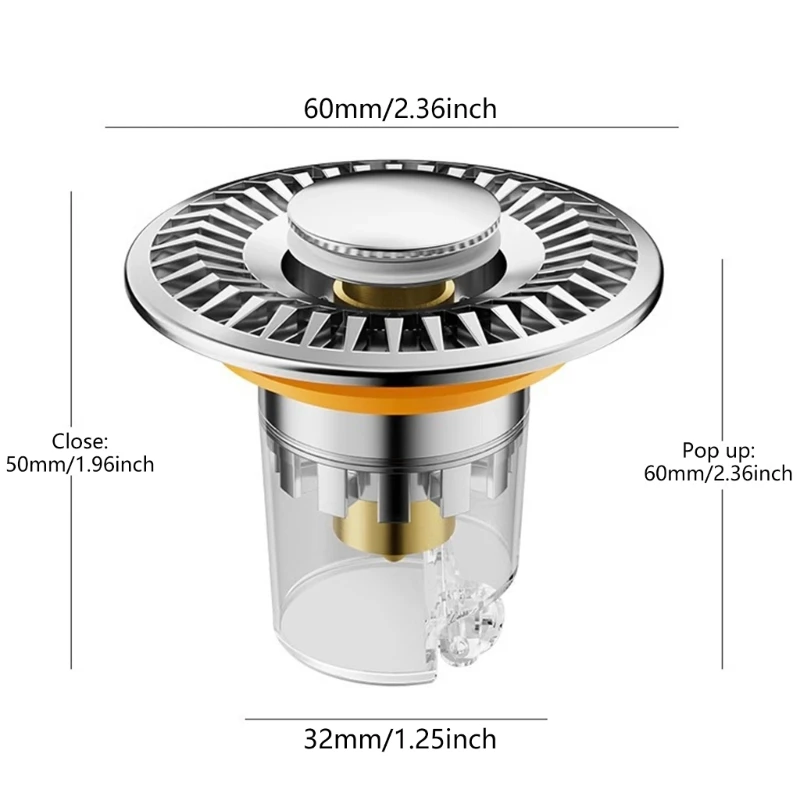 Sink Strainers Anticlogging Drain Stopper Basin Drain Filter Hair Catcher Drain Filter Bounce Cores Bathtub Stopper