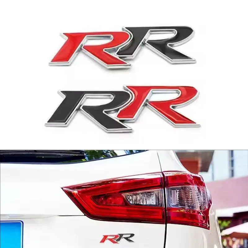 

3D металлические буквы RR логотип автомобиля задний багажник наклейка эмблема наклейки для Honda Civic Mugen Accord Crv City Hrv аксессуары