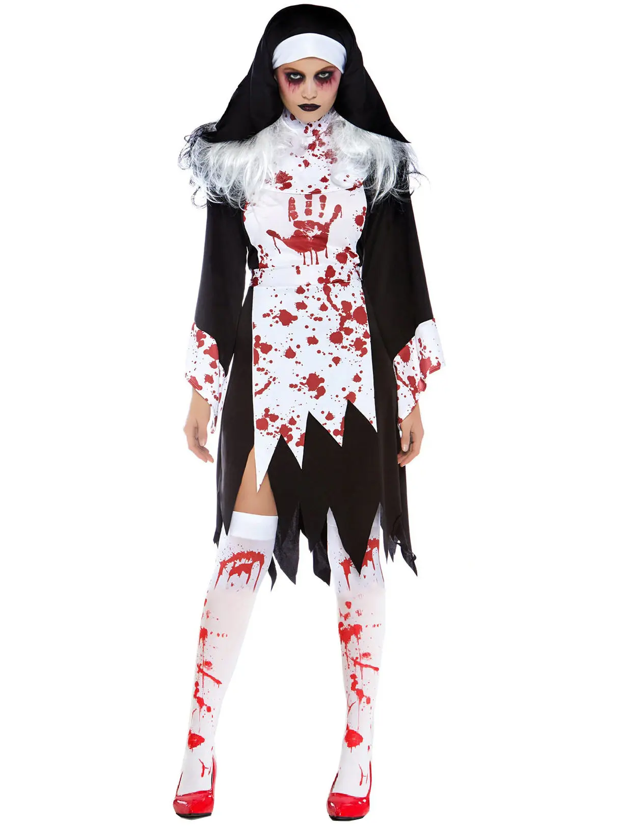 

Halloween Cosplay Zombie Nun Costume Women's Fashion Stage Performance Traditional Chinese Clothing Autumn 2026