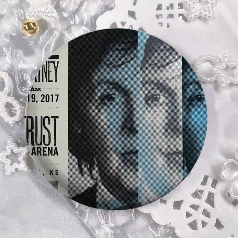 شارات بول سينجر M-McCartney شارة ليزر مستديرة أنيمي بروش كارتوني ملابس على ظهره ملحقات طية صدر السترة #5