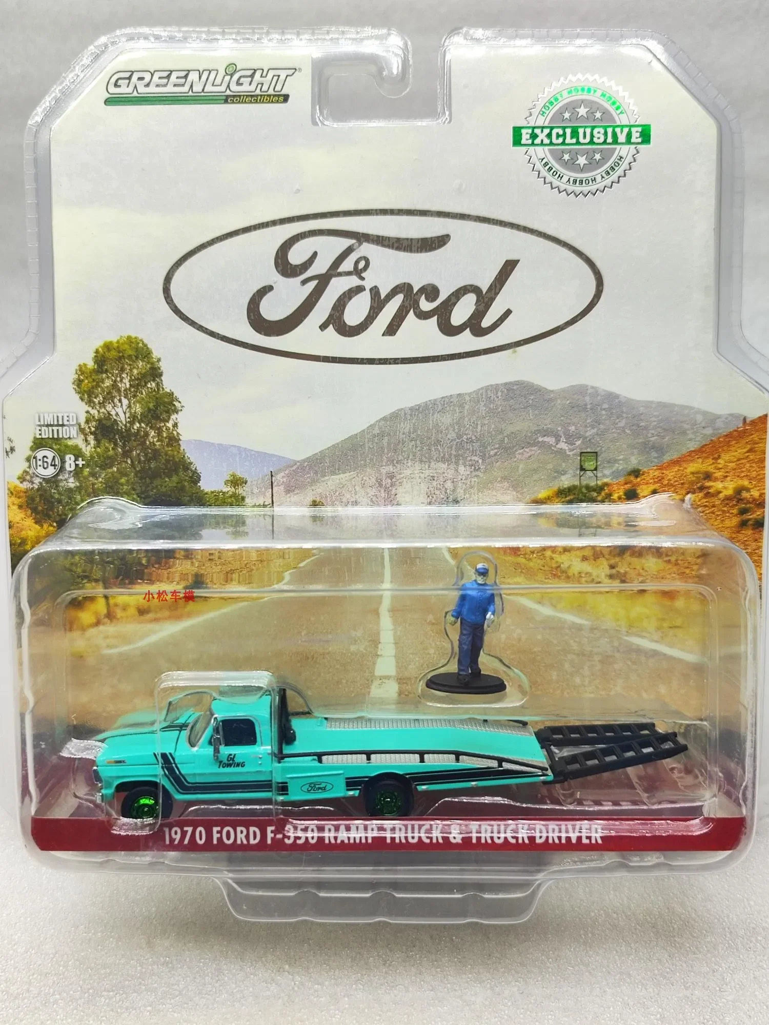 

1:64 1970 Ford Ramp Ford Trailer Rescue Vehicle Green Machine Коллекция моделей автомобилей