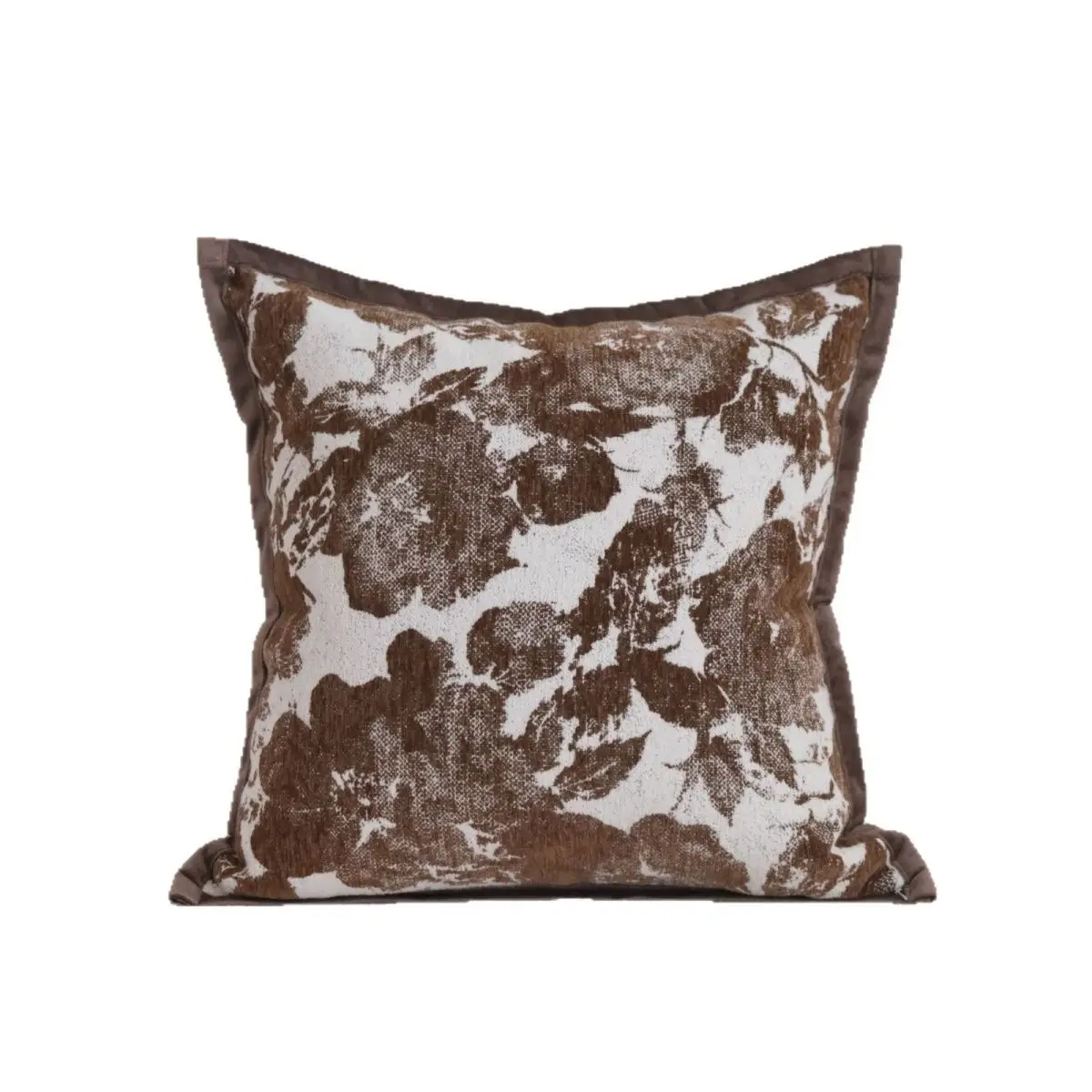 Coffee Brown Maillard Cushion Cover Retro Geometric Jacquard Pillow Case Wabi Sabi Pillow Covers Decorative Modern Luxury Home