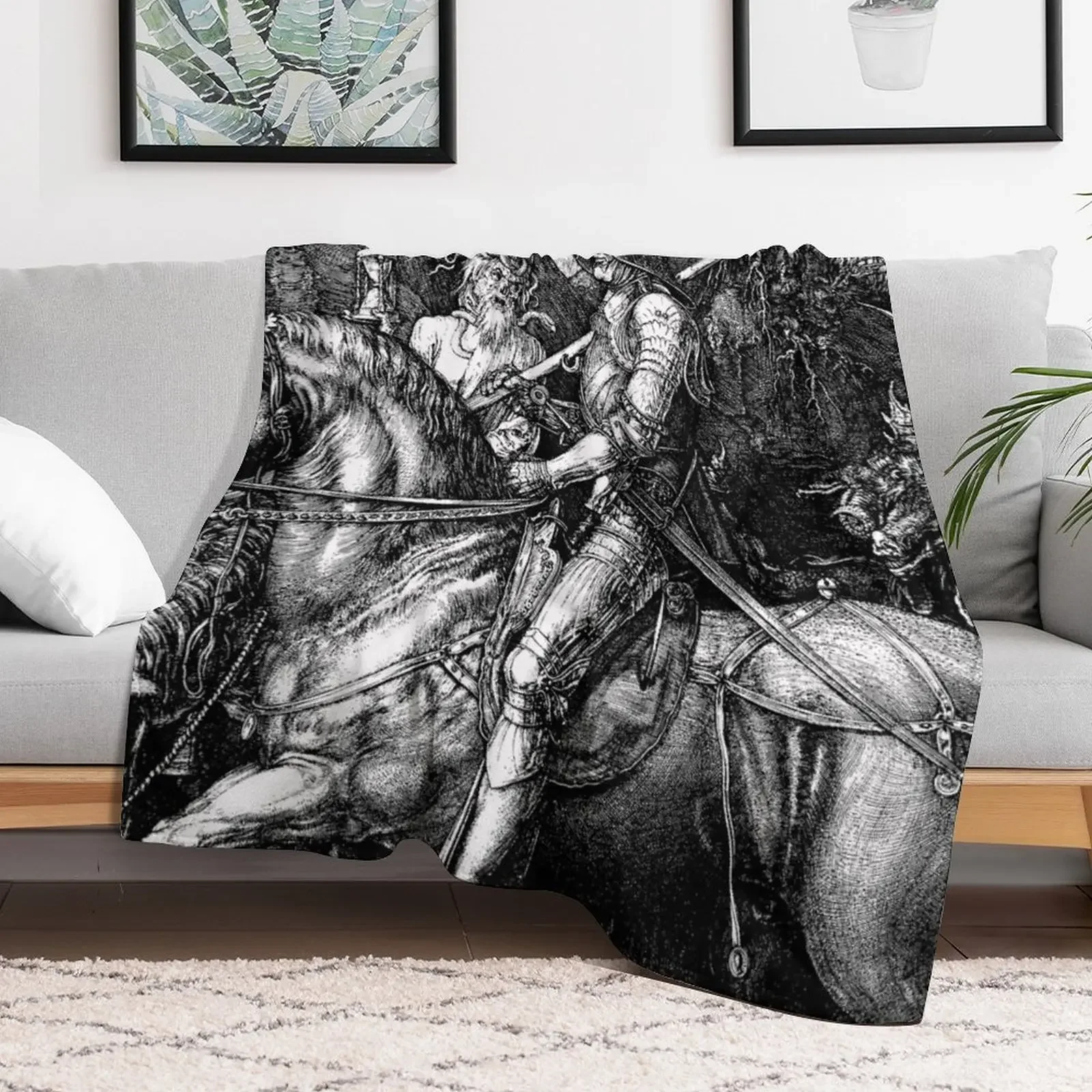 Knight, Death and the Devil - Albrecht Durer Throw Blanket wednesday Plaid on the sofa Blankets