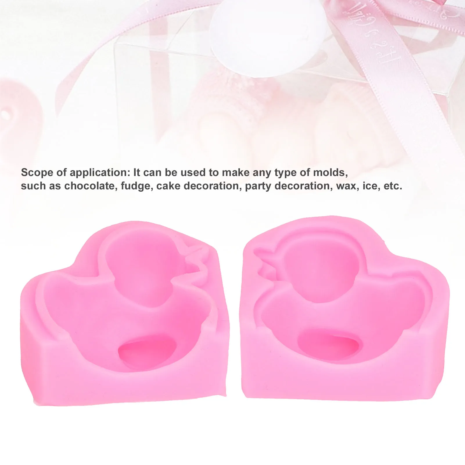 2pcs Fondant Molds Set Assorted Shape Cake Decorating Tools Flexible Silicone for Cupcake Cookie Washable Handicraft Accessories