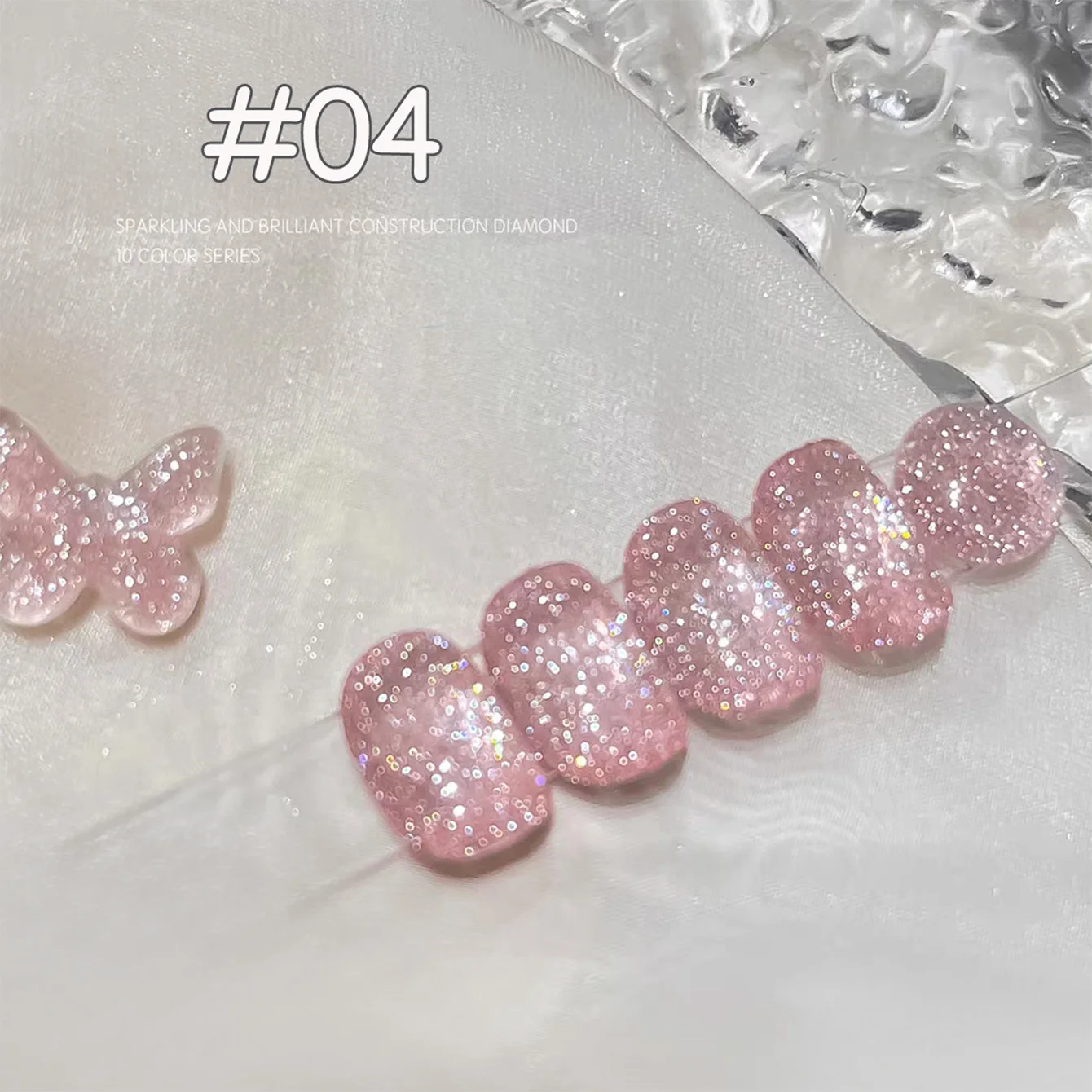 1 قطعة PSK تألق كسر الماس هلام مسمار البولندية الإنترنت المشاهير عالية الكثافة تألق الفضة الساطع بريق مسمار الفن