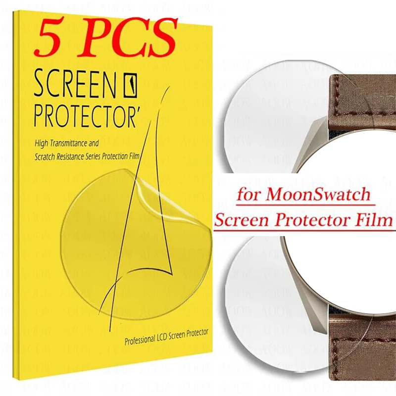 5 قطعة واقية للشاشة لأوميغا X سواتش MoonSwatch حزام (استيك) ساعة لينة واضحة HD بولي TPU غطاء كامل خدش هيدروجيل فيلم وليس الزجاج