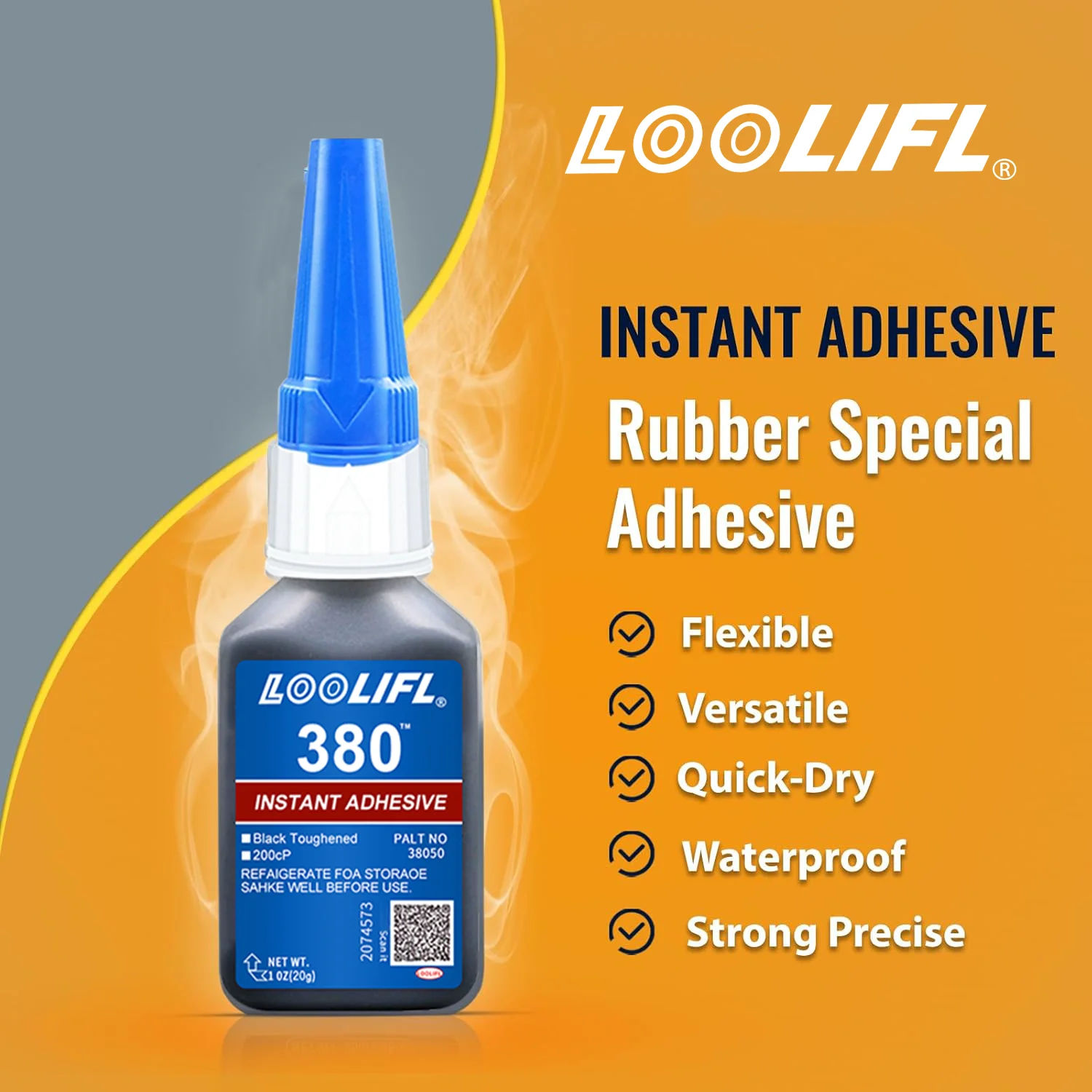 LOOLIFL - super água de borracha preta, secagem rápida, resistência à água e alta e baixa temperatura, adequado para reparar sapatos de pneus, reparo de móveis, fabricação de artesanato, etc.