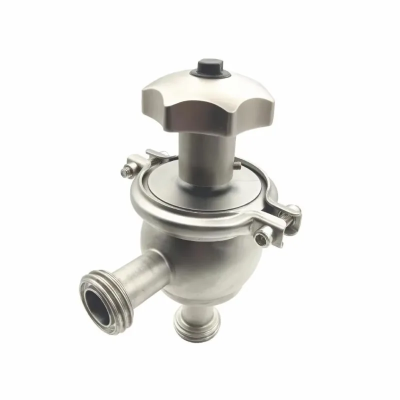 DN40 Sanitary SS304 flow diverter valve Manual thread regulating