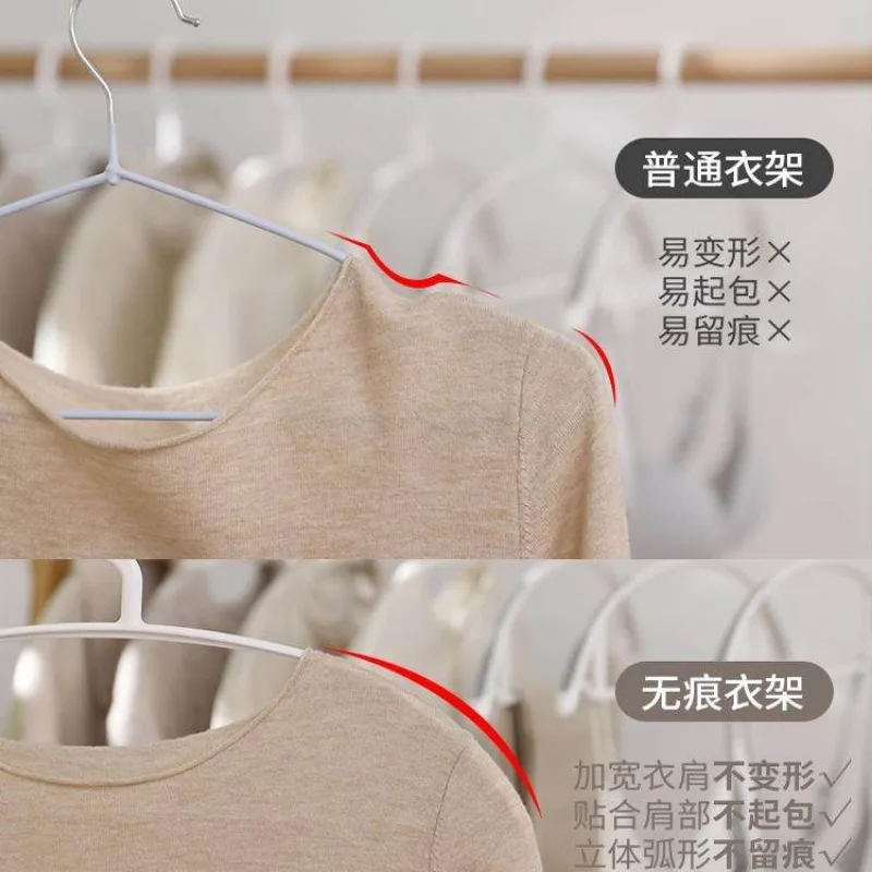 10PCS Non-marking Non-slip Clothes Hangers Dormitory Clothes Hangers for Students Home Wardrobe Storage Clothes Hangers