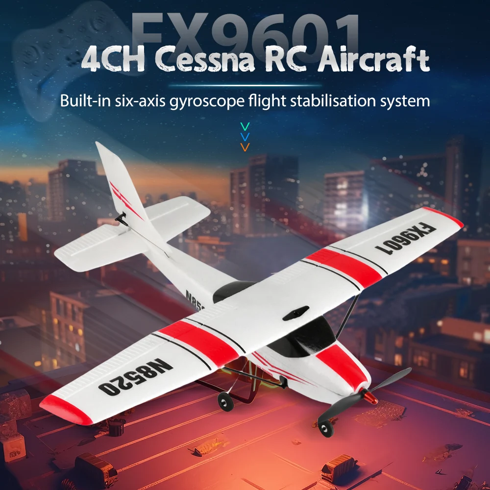 

New FX9601 4CH Brushless Motor Cessna Glider Airplane Fixed Wing 2.4GHz Model Airplanes EPP RC Plane For Adult children's toys