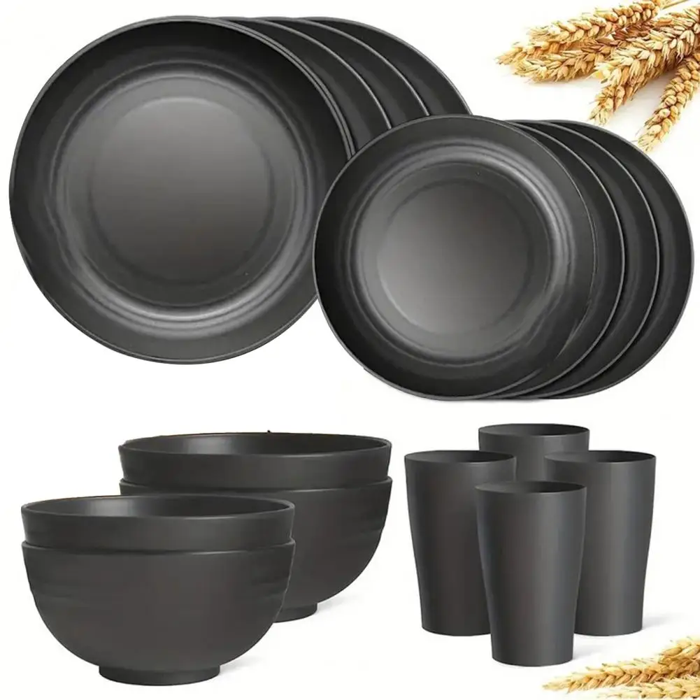 Multi-purpose Tableware for Parties Cutlery Set for Family Gatherings 16pcs Unbreakable Cutlery Set with Stackable for Family