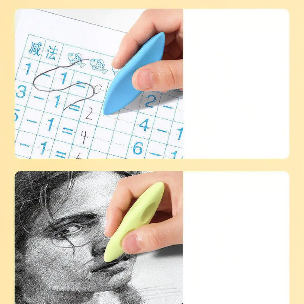 Premium Triangular Erasers Soft TPE Material Precision Pencil Correction Tools For Students Office Stationery Desk