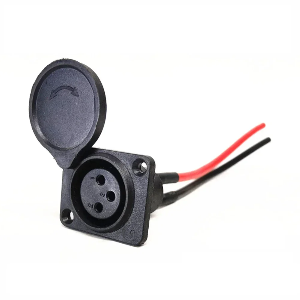 Battery Charger Port 3 Pin Inline Connector Socket Charging Cable For Scooter Electric Wheelchair Charger Socket Connector