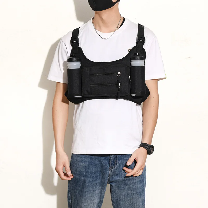 New Multi-functional Sports Vest Bag Water Resistant Digital Camouflage Chest Bags Cycle Outdoor Molle chest pack Мужская грудь