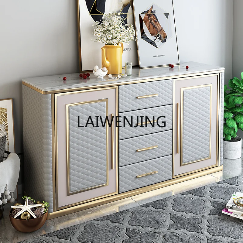 

SGF light luxury marble dining side cabinet entrance against the wall simple locker