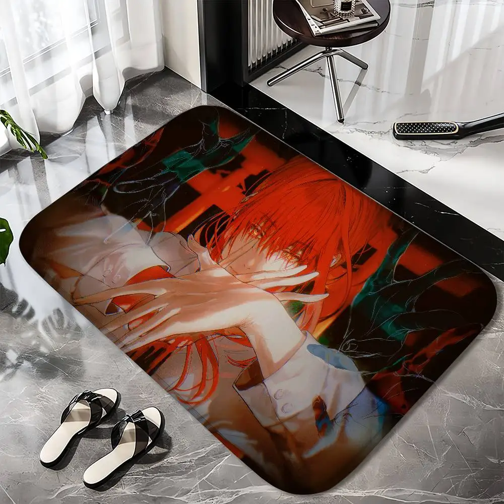 

Anime Makima Chainsaw Man Floor Mat Printed Large Carpets Room And Bedroom Carpets Bathroom Anti Slip Door MATS Small Carpets